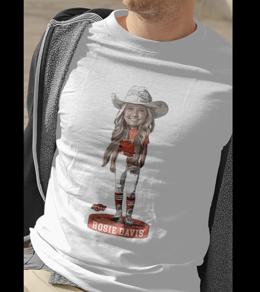 Rosie Davis Oklahoma State Softball Player Caricature OSU Team Spirit T-Shirt