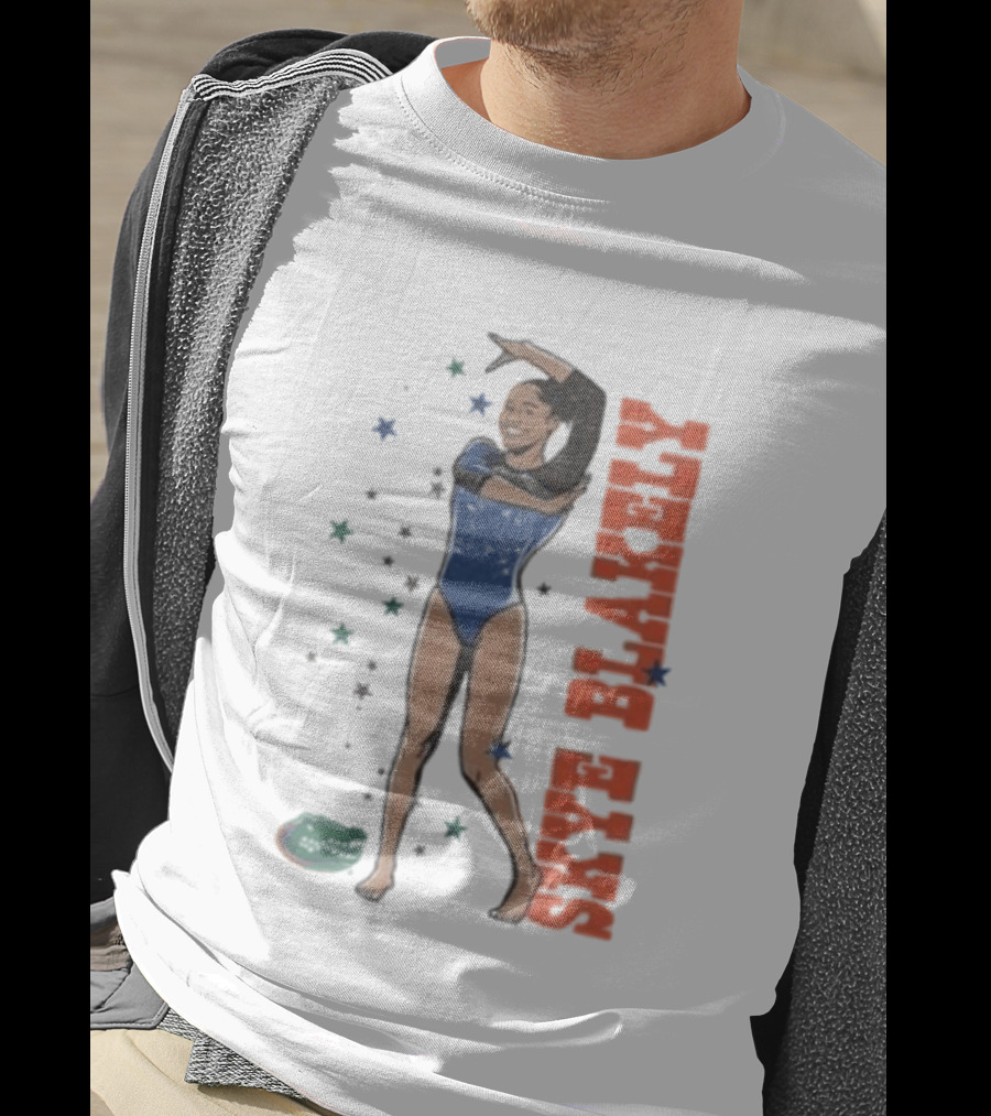 Skye Blakely Florida Gymnastics Blue Leotard Star T-Shirt