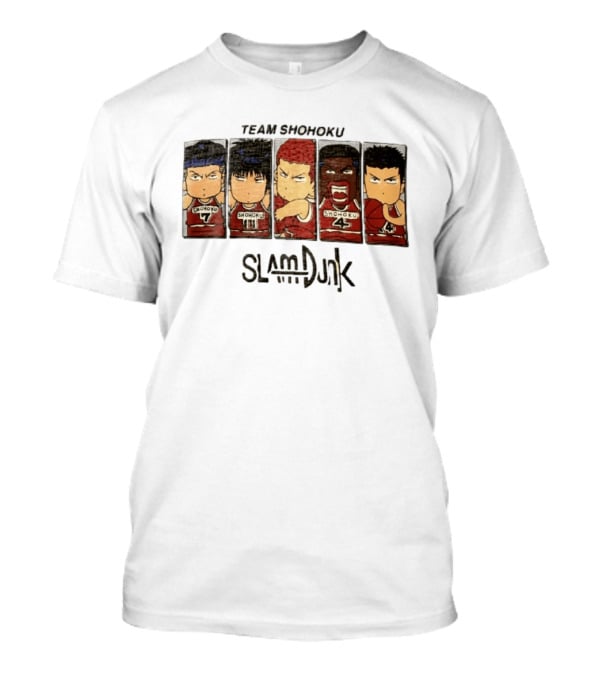 Team Shohoku Slam Dunk Sakuragi Hanamichi Rukawa Kaede Akagi Takenori Miyagi Ryota T-Shirt