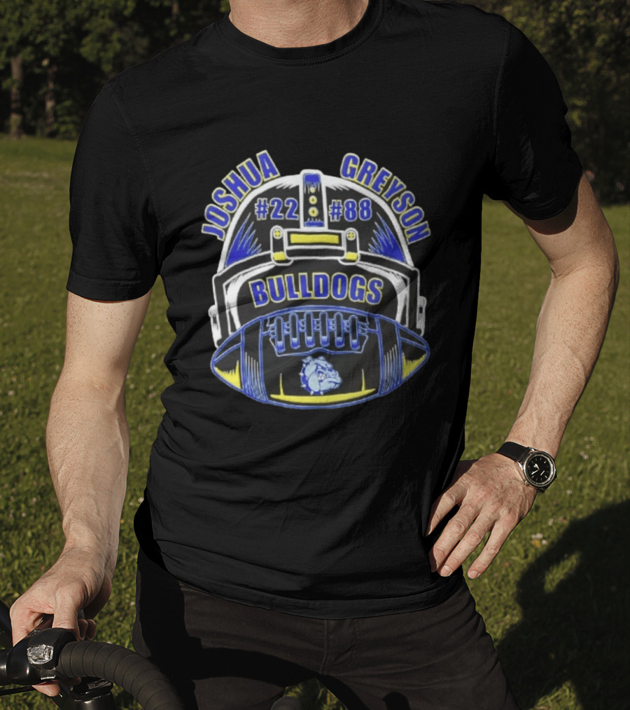 Joshua Greyson Bulldogs Football Helmet #22 #88 T-Shirt