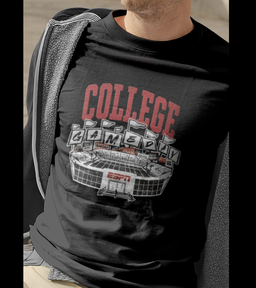 ESPN College GameDay Stadium Flags And Field T-Shirt