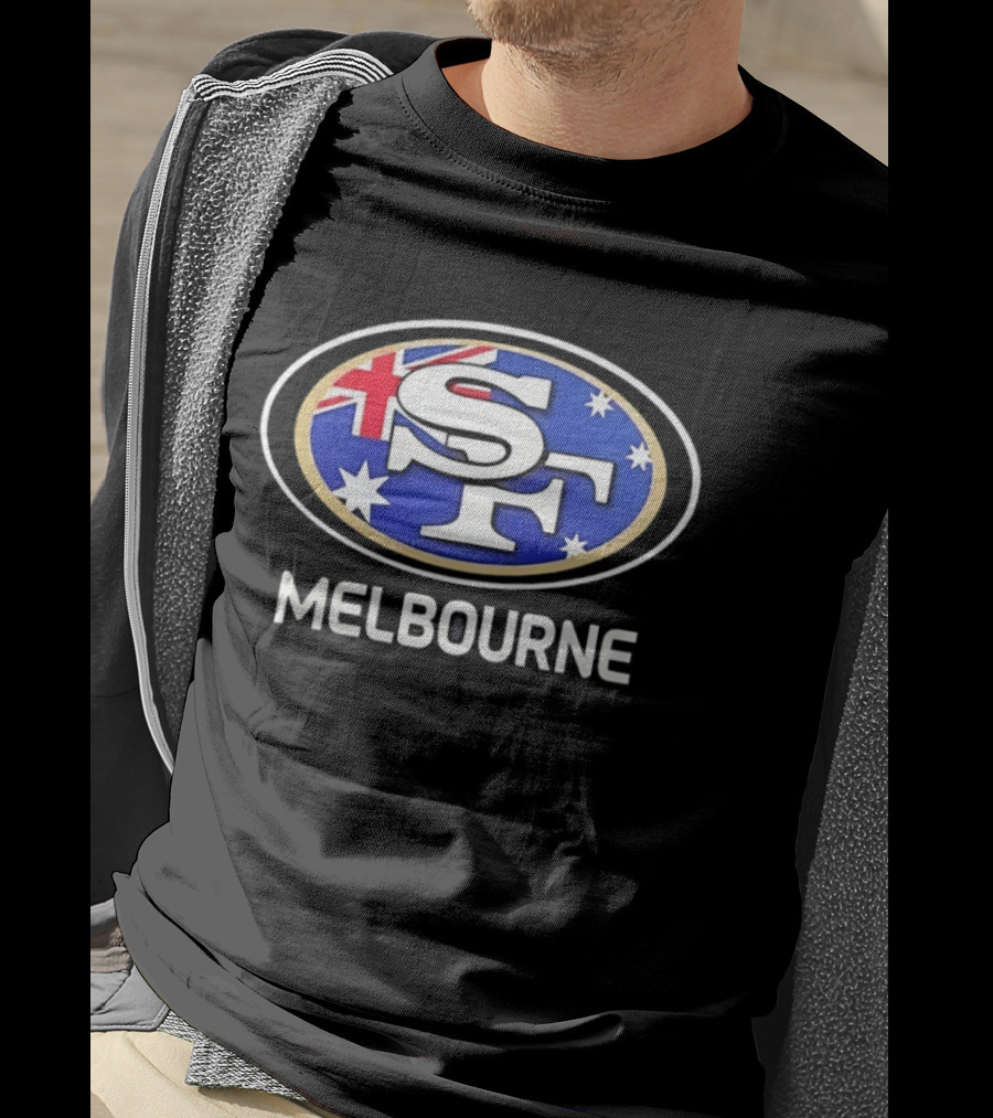 San Francisco 49ers Australia Melbourne Flag T-Shirt