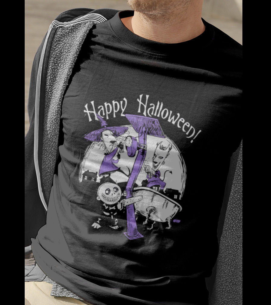Happy Halloween Lock Shock And Barrel The Nightmare Before Christmas T-Shirt