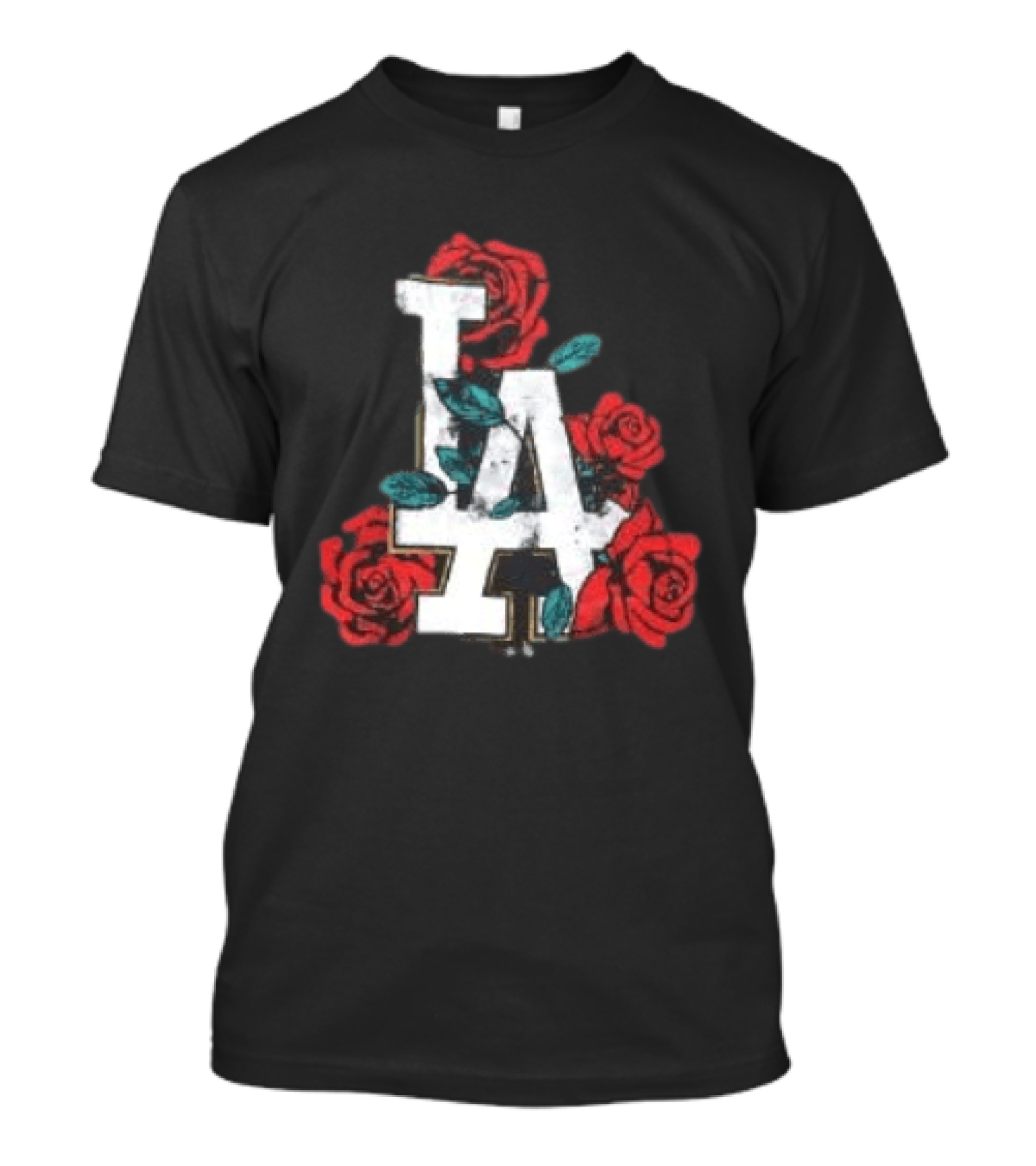 Los Angeles Dodgers LA Roses MLB Team Fan T-Shirt