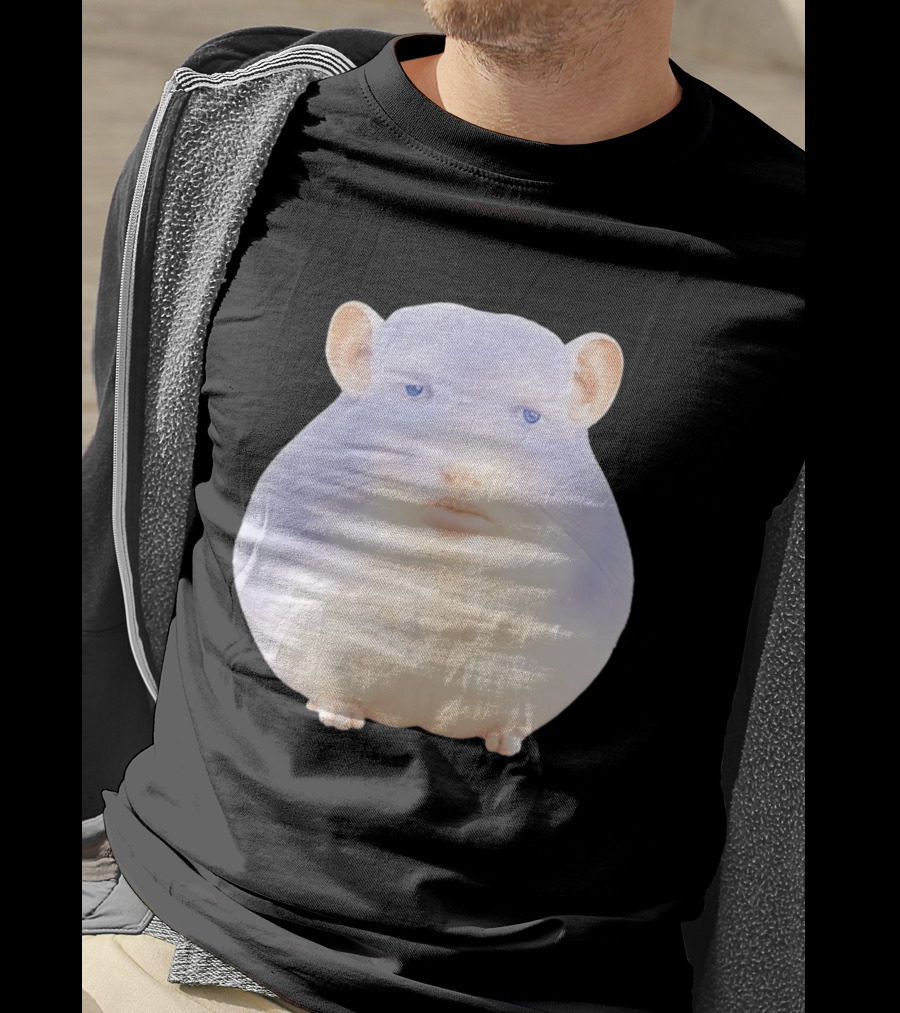 Surreal Chinchilla Human Face Hybrid Expression T-Shirt