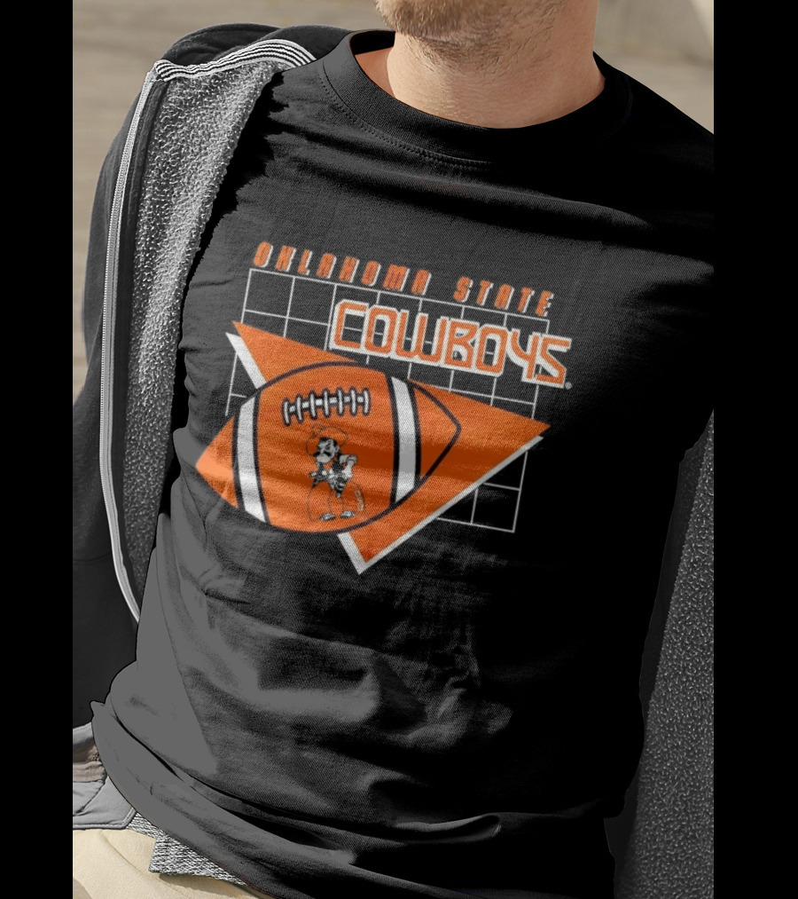 Oklahoma State Cowboys Football Team Emblem With Football T-Shirt