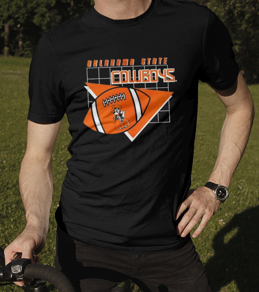 Oklahoma State Cowboys Football Team Emblem With Football T-Shirt