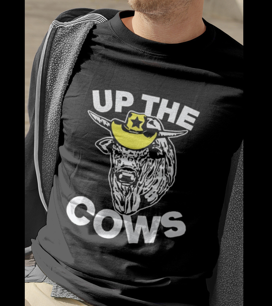 Up The Cows Cowboy Bull Western Rodeo Star Hat T-Shirt