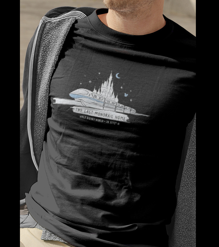 Walt Disney World Monorail Cinderella Castle The Last Monorail Home Magic Kingdom 25th Anniversary T-Shirt