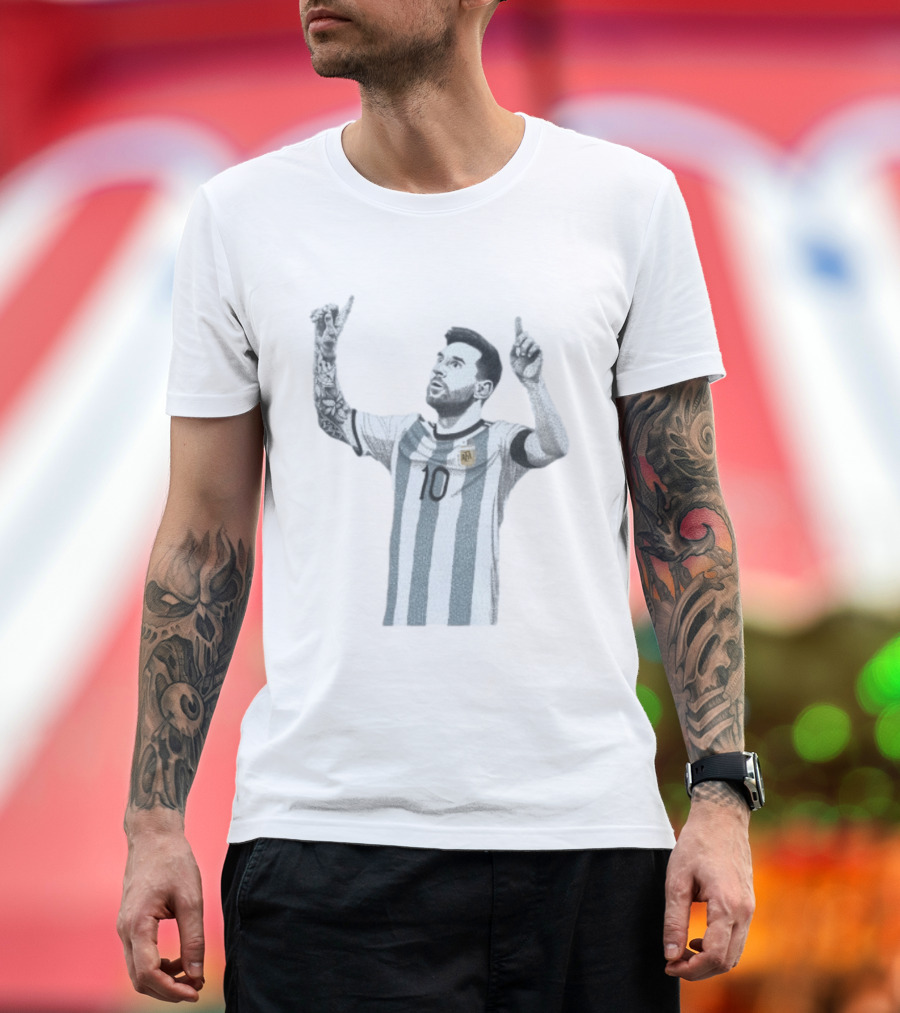 Argentina National Team Messi Number 10 Binary T-Shirt