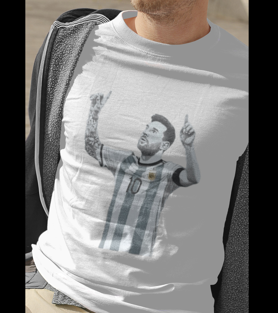 Argentina National Team Messi Number 10 Binary T-Shirt