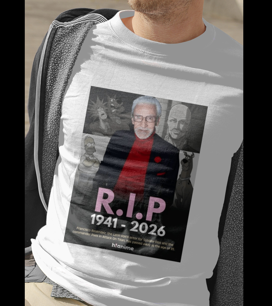 RIP Francisco Reséndez 1941 2026 Scooby Doo Attack On Titan Voice Actor Memorial T-Shirt
