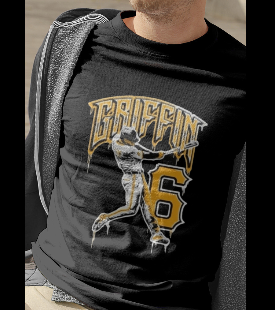 Konnor Griffin 6 Batting Baseball Pittsburgh Pirates T-Shirt