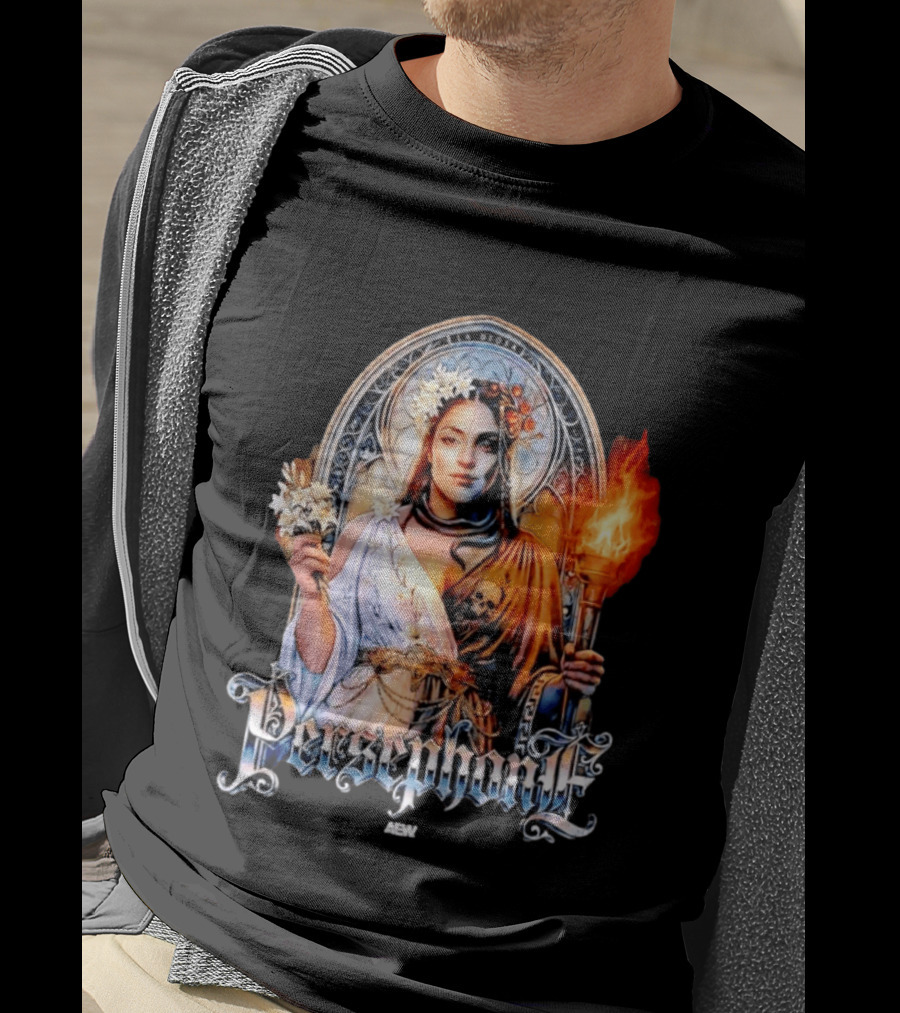 La Diosa Persephone Mythology AEW Wrestling Flame And Flowers T-Shirt