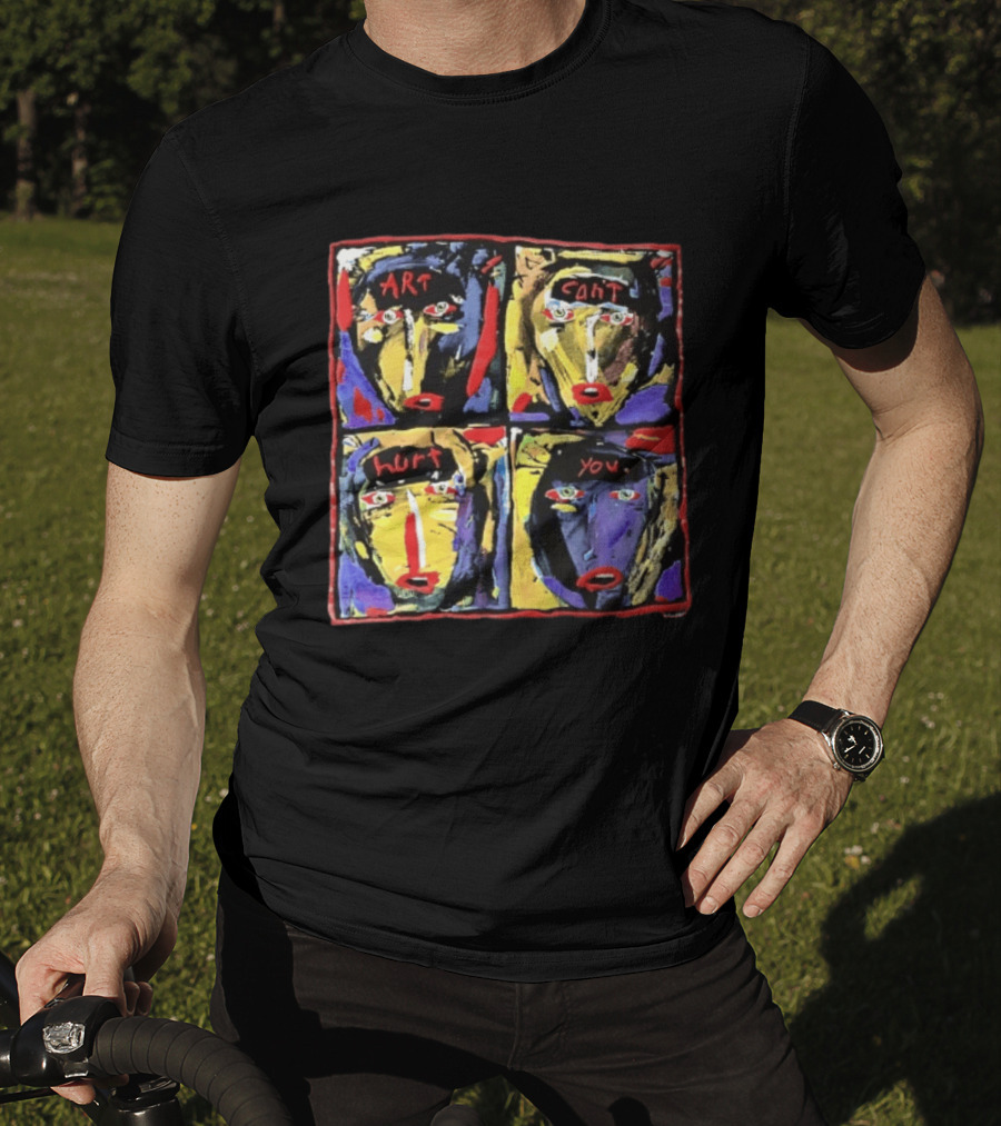 Art Can't Hurt You Faces Expressionist Multi Panel T-Shirt