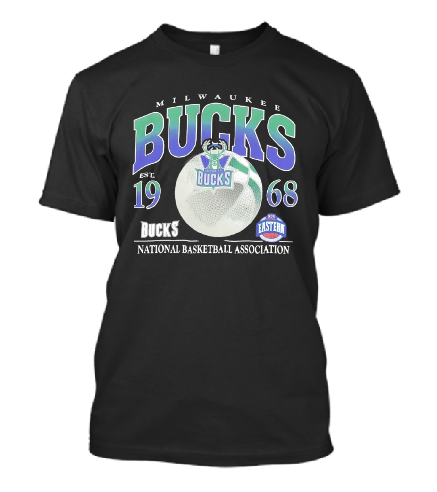 Milwaukee Bucks Est 1968 NBA Eastern National Basketball Association T-Shirt