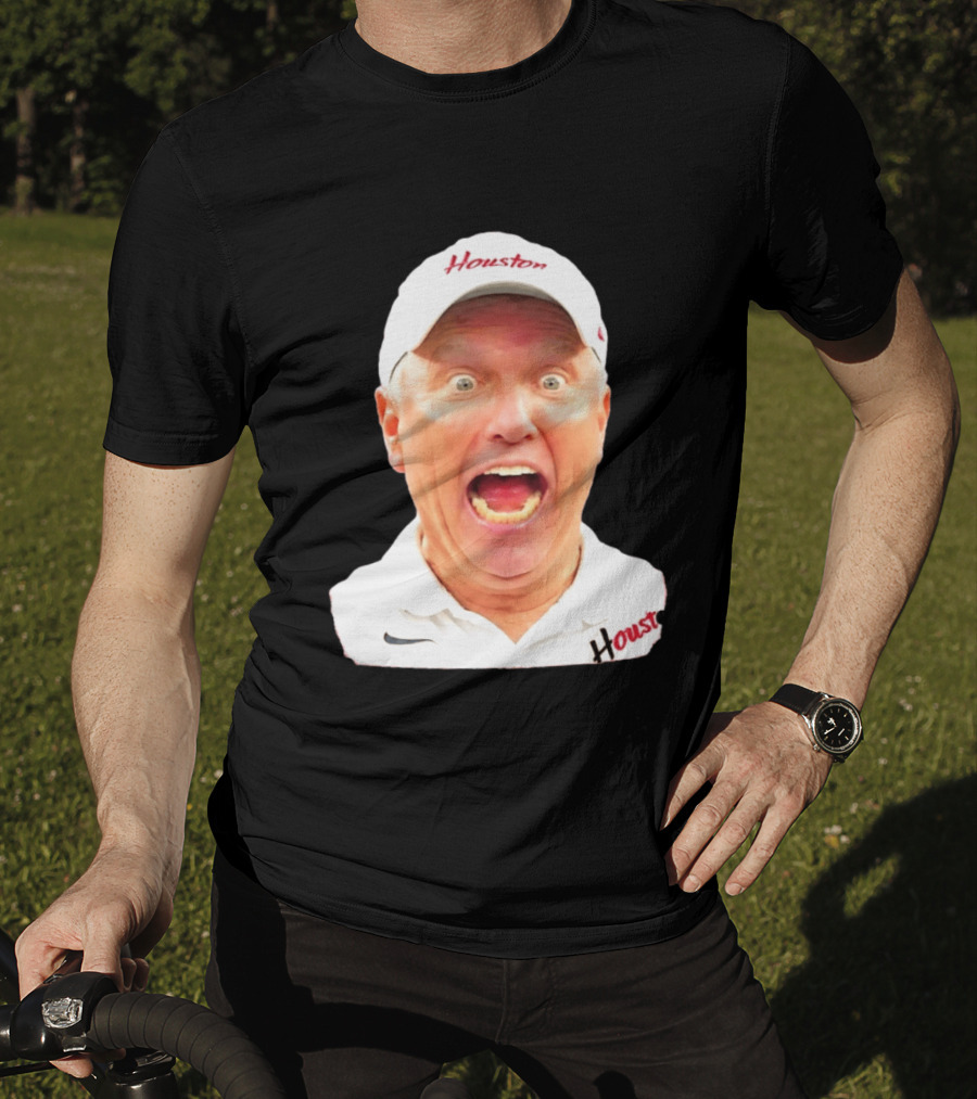 Dana Holgorsen Houston Cougars Coach Excited Expression College Football T-Shirt