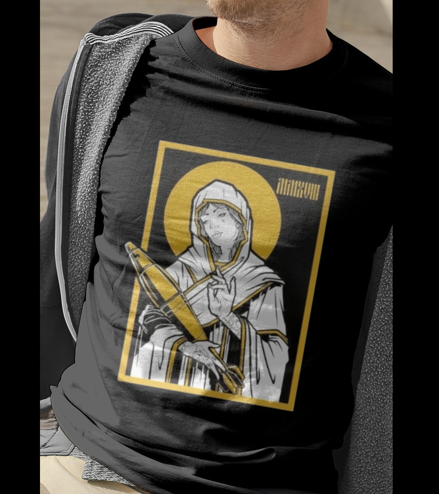 Mortar Mary MMXVIII Religious Iconography Halo And Missile T-Shirt