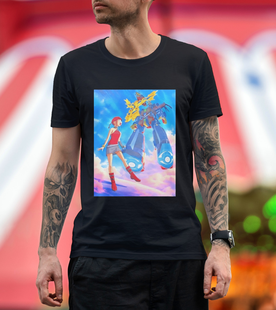Dorothy Wayneright With The Big O Mecha From The Big O Anime Series T-Shirt