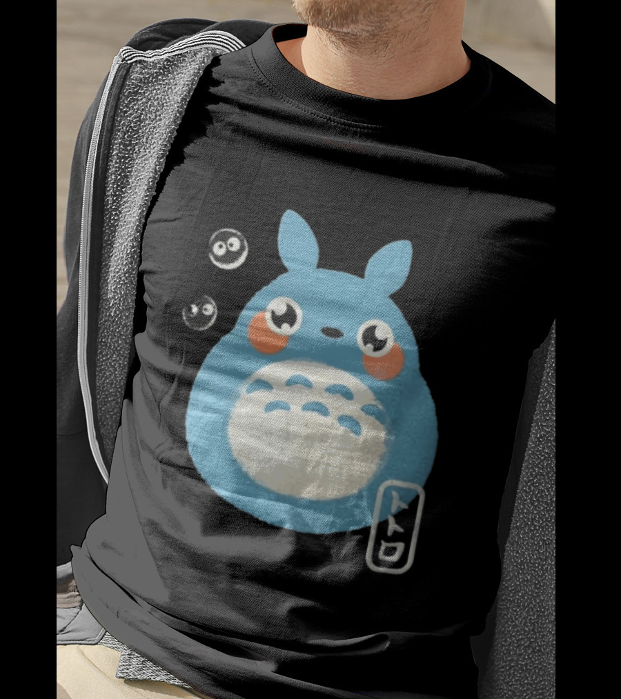 Totoro My Neighbor Totoro Blue Totoro With Soot Sprites T-Shirt