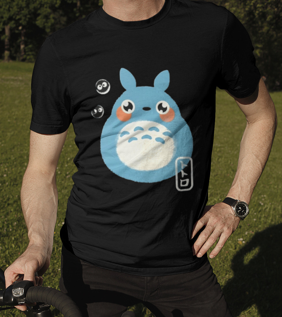 Totoro My Neighbor Totoro Blue Totoro With Soot Sprites T-Shirt