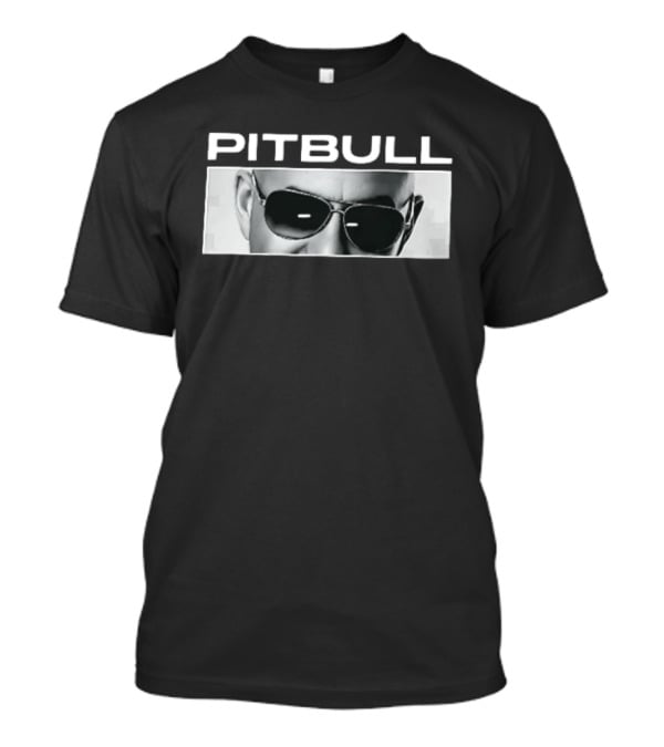 Pitbull Monochrome Aviator Sunglasses Close Up T-Shirt