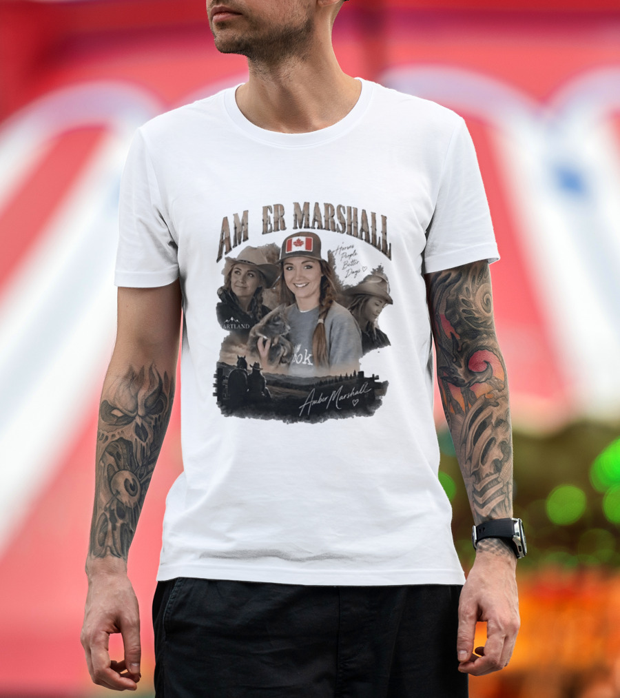 Amber Marshall Heartland Better Days Canadian Flag Retro Bootleg T-Shirt