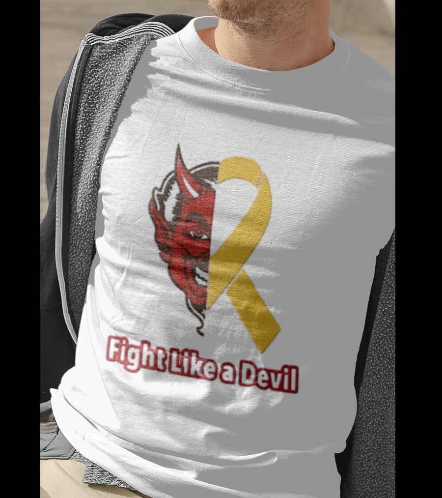 Fight Like A Devil EndChildhoodCancer Awareness Duke Blue Devils T-Shirt