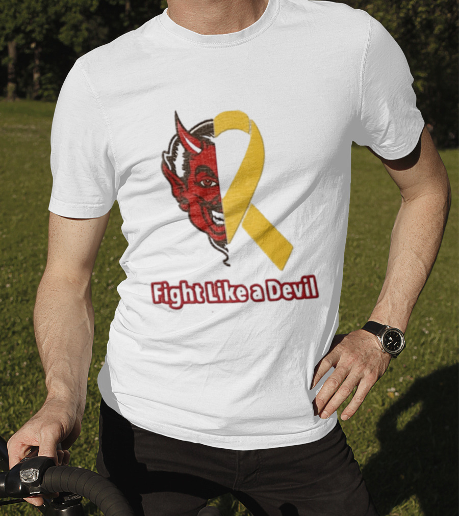 Fight Like A Devil EndChildhoodCancer Awareness Duke Blue Devils T-Shirt