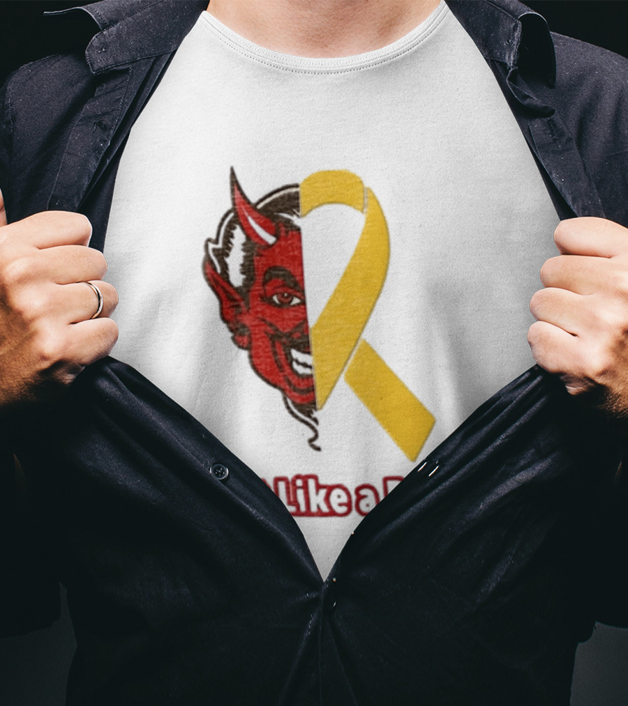 Fight Like A Devil EndChildhoodCancer Awareness Duke Blue Devils T-Shirt