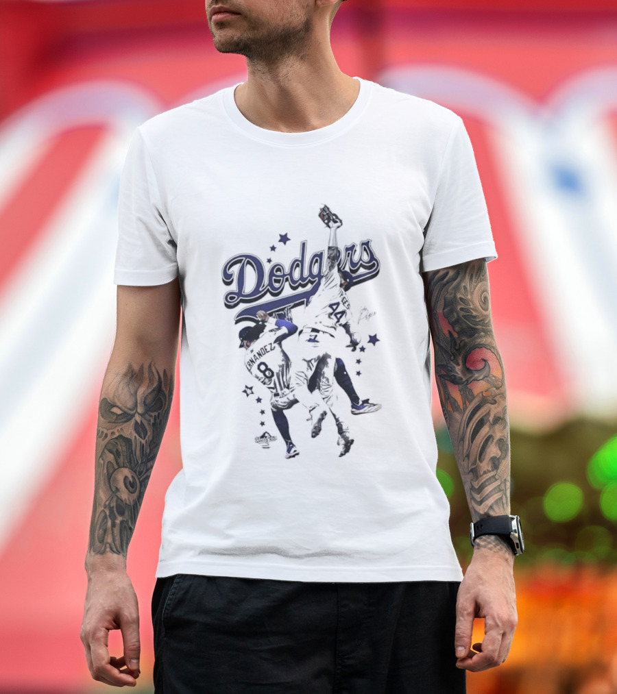 Enrique Hernandez Andy Pages Dodgers Stars Baseball Action T-Shirt