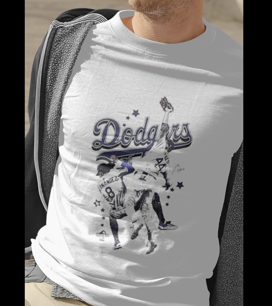 Enrique Hernandez Andy Pages Dodgers Stars Baseball Action T-Shirt