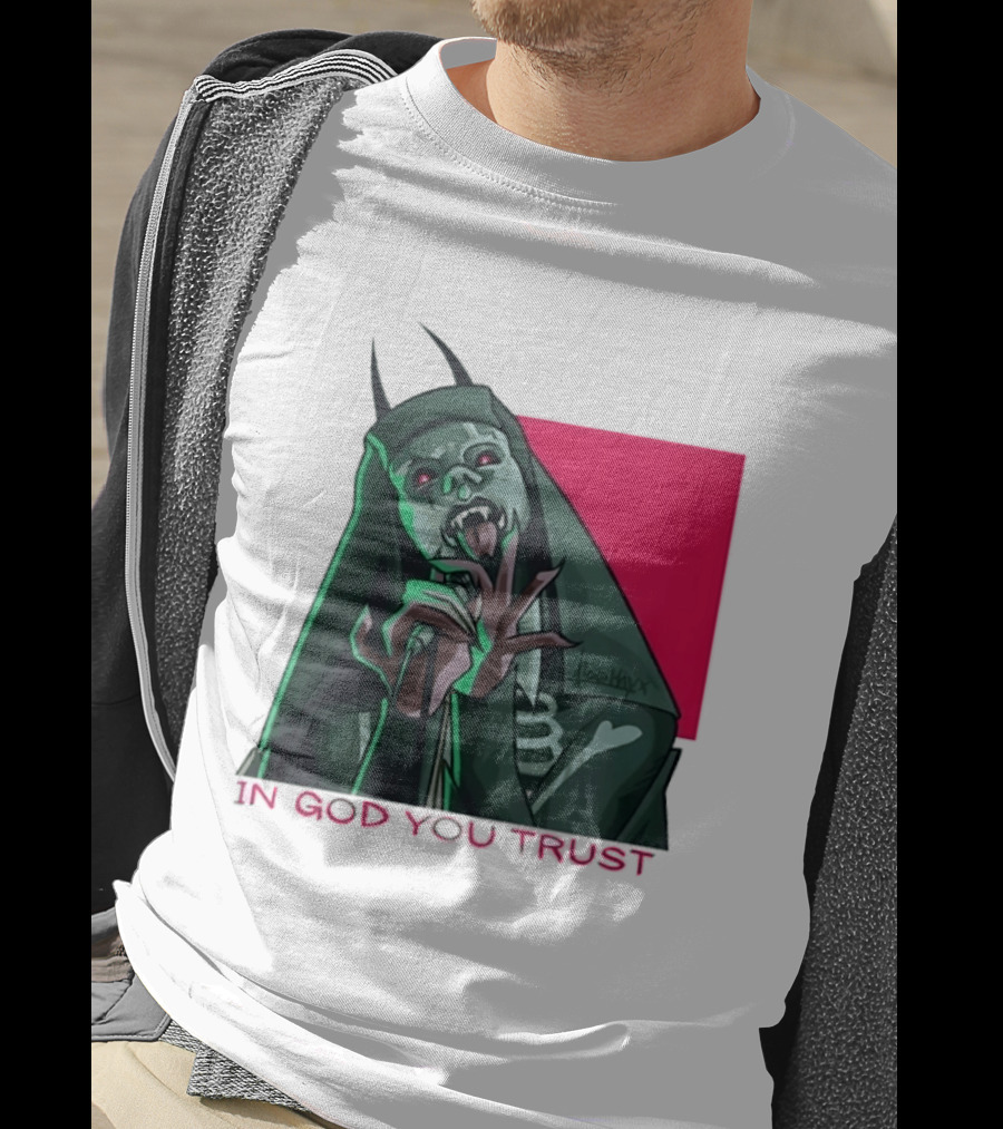 In God You Trust Demon Vocalist Metal Horror T-Shirt