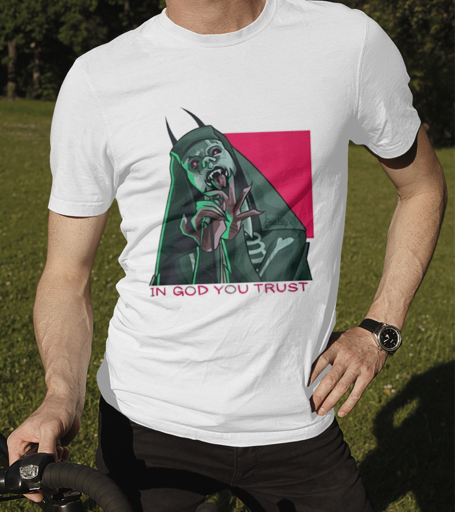 In God You Trust Demon Vocalist Metal Horror T-Shirt