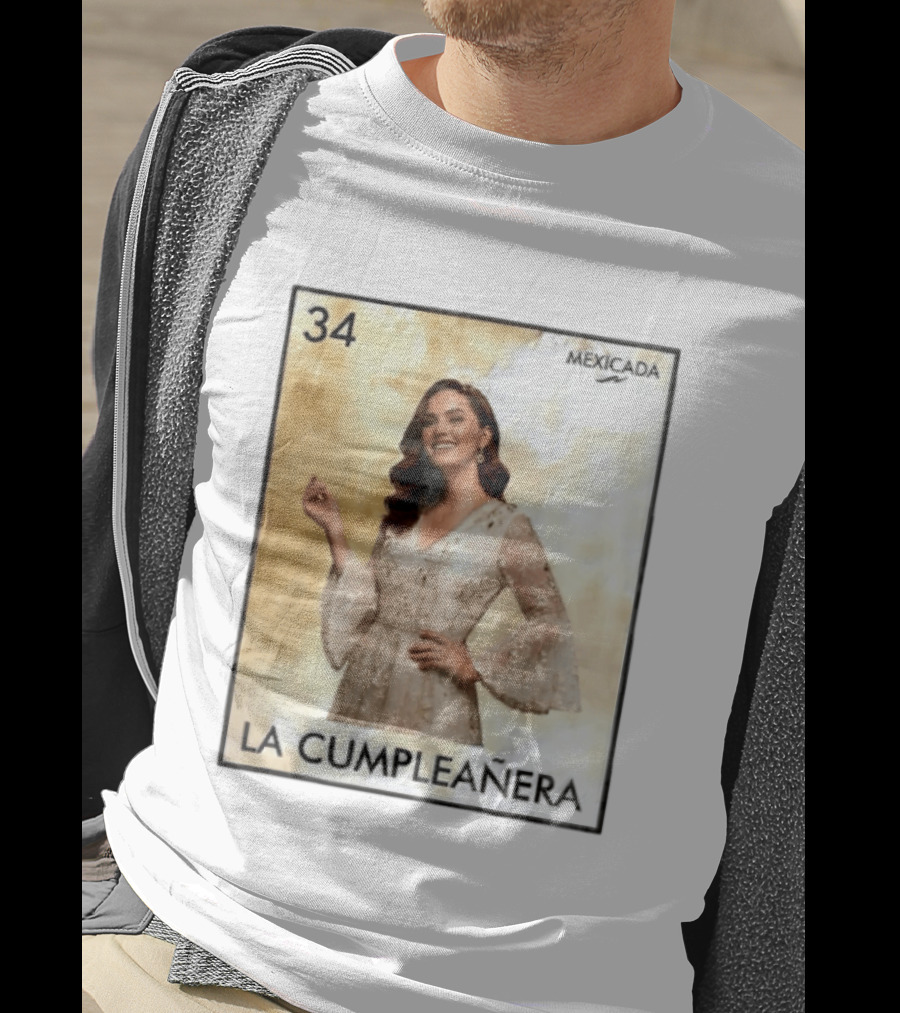 Mexicada 34 La Cumpleañera Loteria Card Woman White Dress T-Shirt