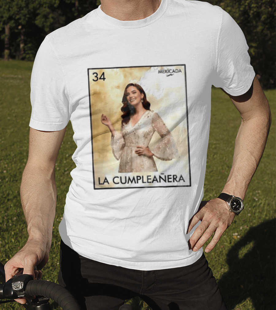 Mexicada 34 La Cumpleañera Loteria Card Woman White Dress T-Shirt