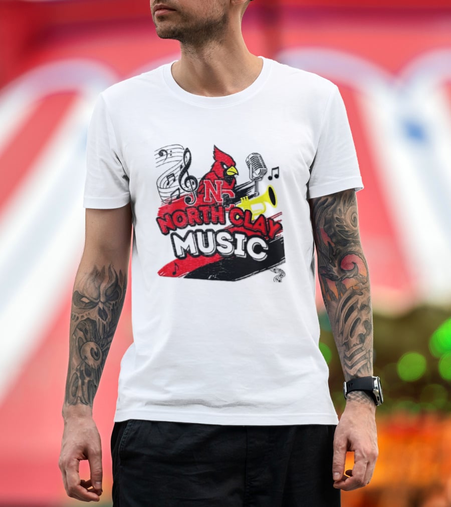 North Clay Cardinals Music Band Instrumental Ensemble T-Shirt