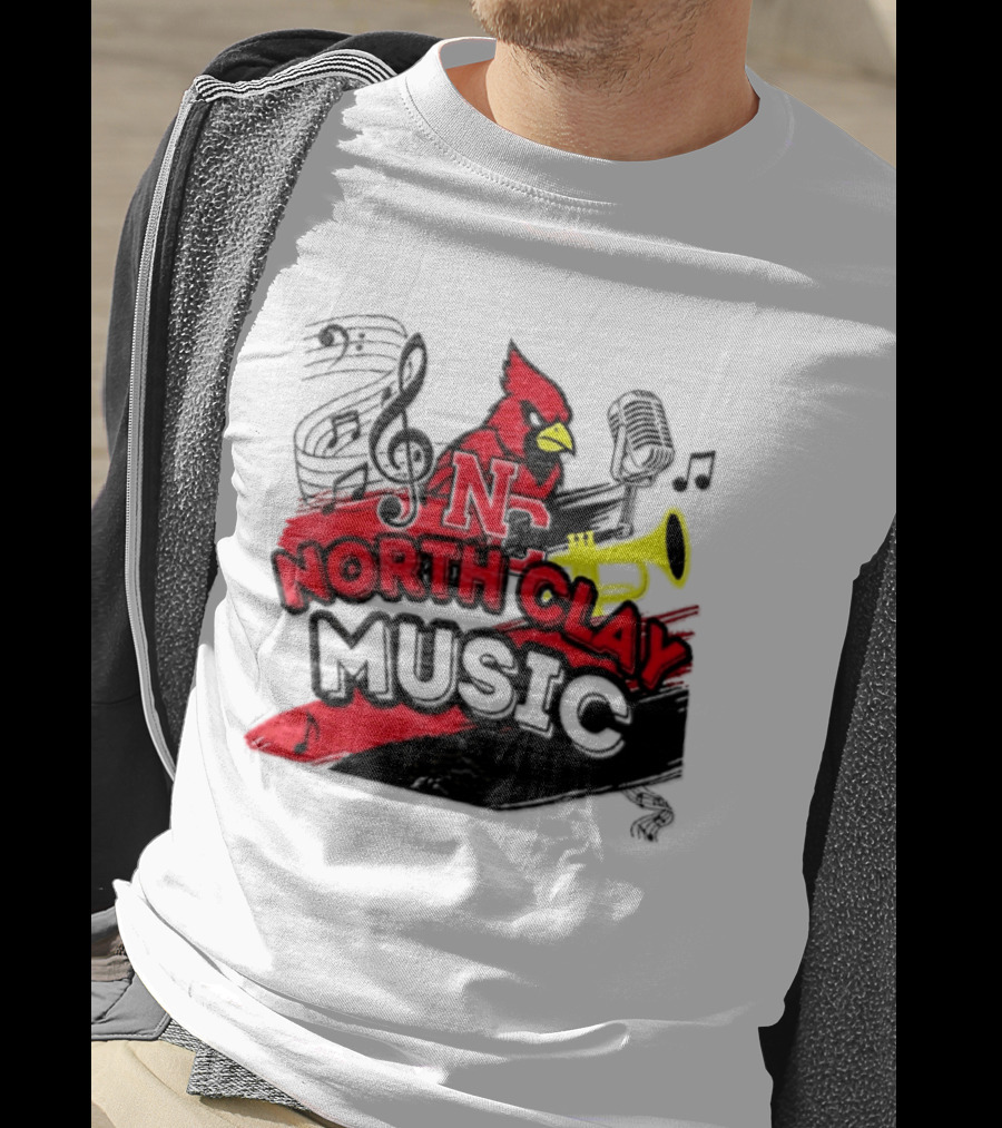 North Clay Cardinals Music Band Instrumental Ensemble T-Shirt