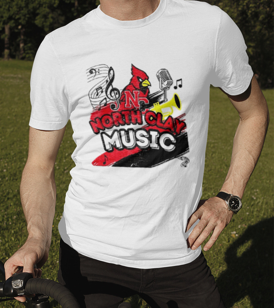 North Clay Cardinals Music Band Instrumental Ensemble T-Shirt
