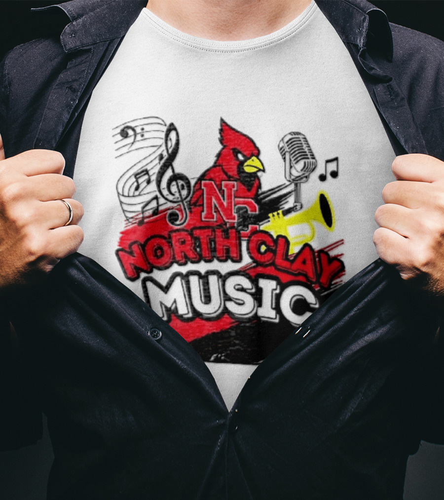 North Clay Cardinals Music Band Instrumental Ensemble T-Shirt