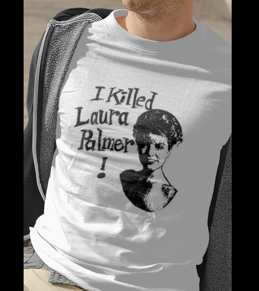 I Killed Laura Palmer Sheryl Lee High Contrast Bust Monochrome Stencil T-Shirt
