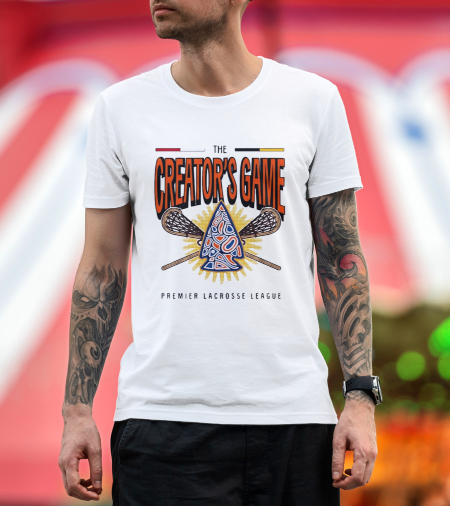 The Creator's Game Premier Lacrosse League Iconic Lacrosse Sticks T-Shirt
