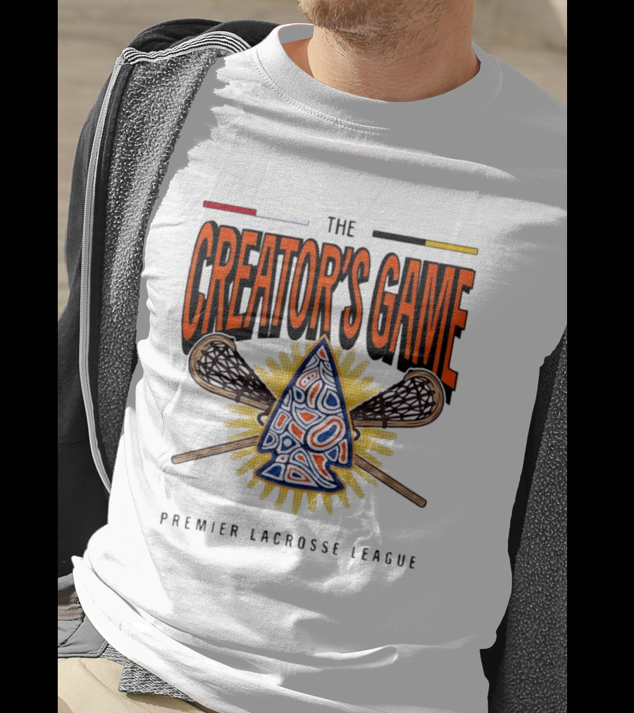The Creator's Game Premier Lacrosse League Iconic Lacrosse Sticks T-Shirt