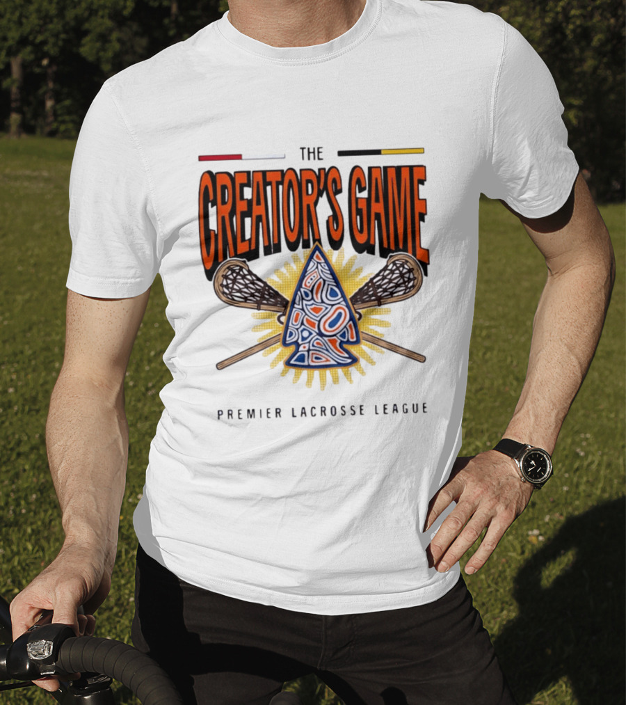 The Creator's Game Premier Lacrosse League Iconic Lacrosse Sticks T-Shirt