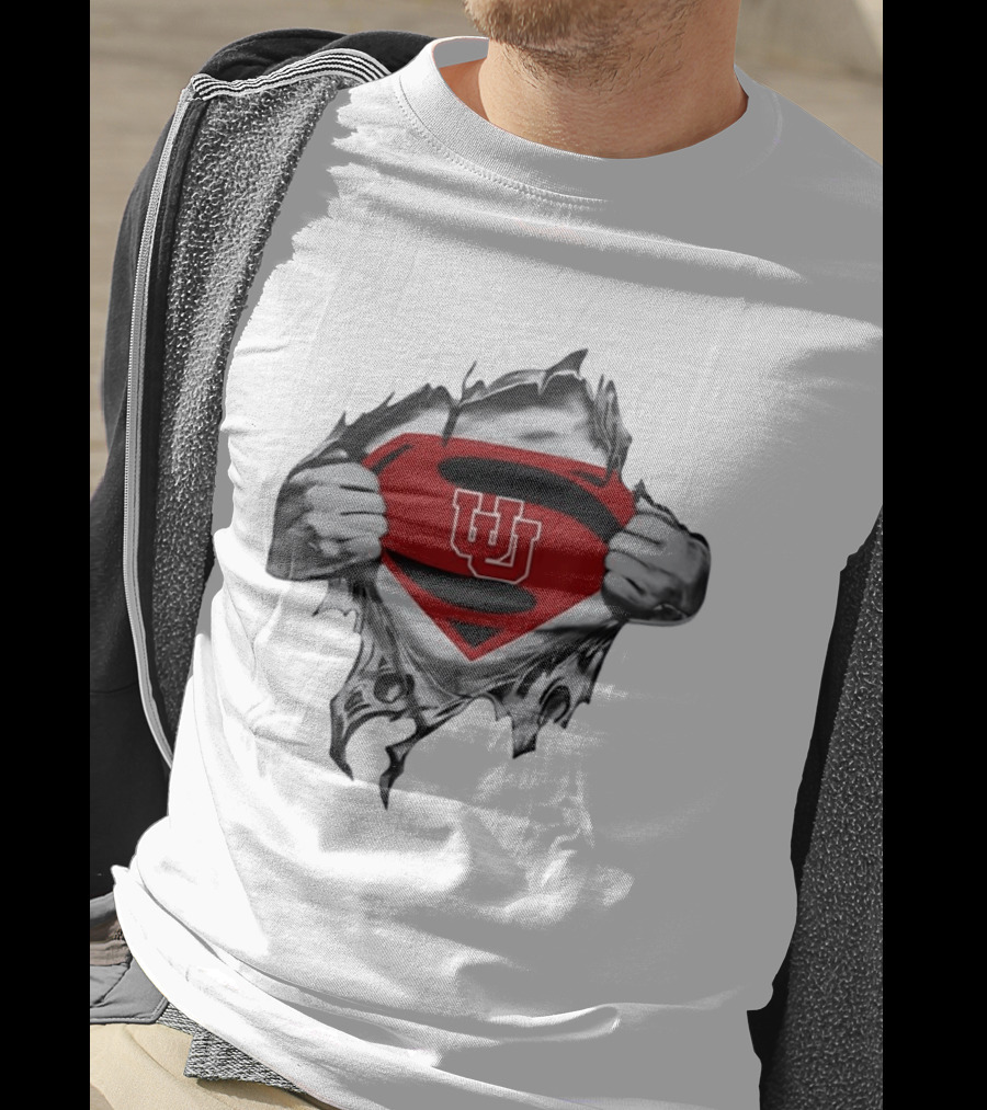 Utah Utes Superman Emblem College Football Fan Gear T-Shirt