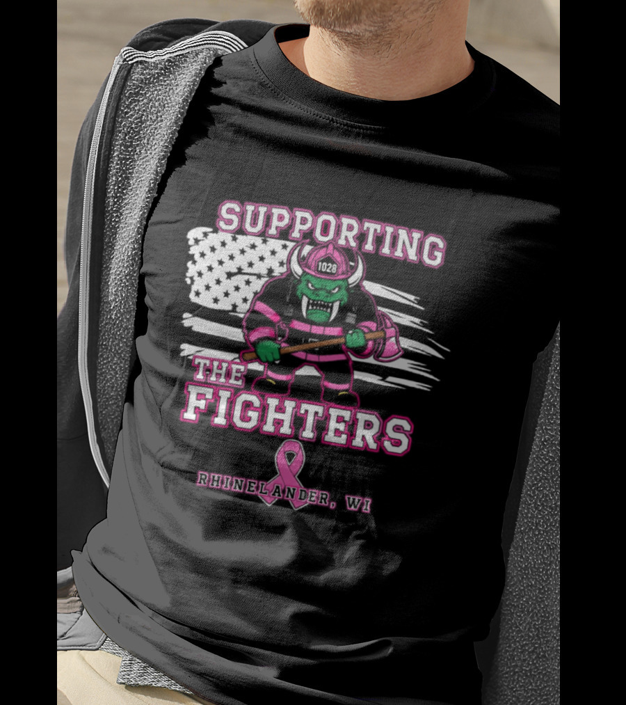 Rhinelander WI Supporting The Fighters Pink Ribbon 2026 T-Shirt