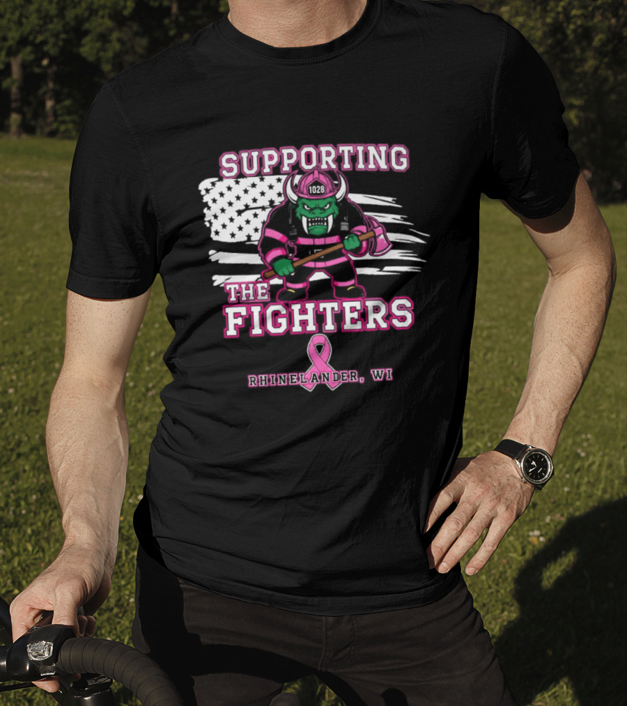Rhinelander WI Supporting The Fighters Pink Ribbon 2026 T-Shirt