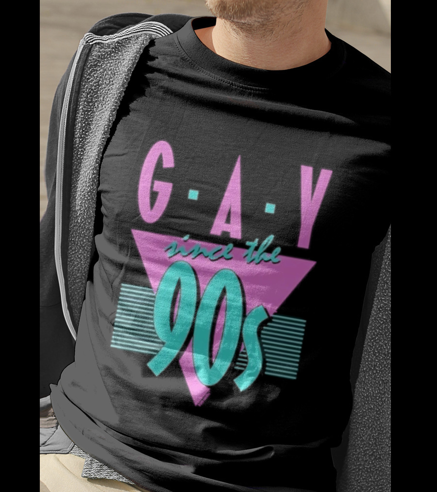 GAY Since The 90s Pink Triangle Retro Pride T-Shirt