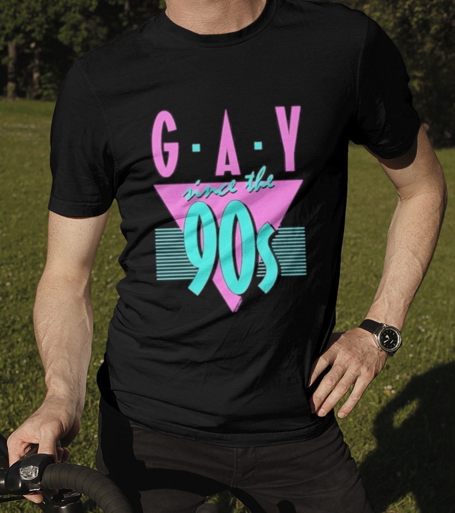 GAY Since The 90s Pink Triangle Retro Pride T-Shirt