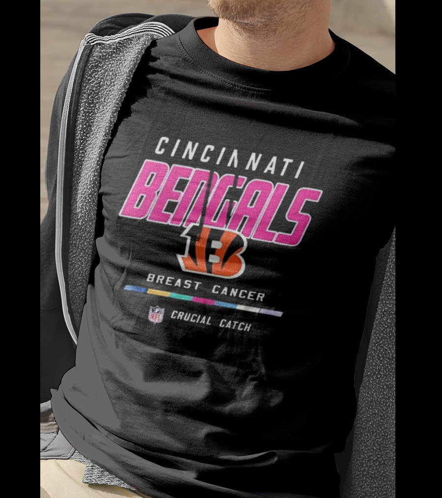 Cincinnati Bengals NFL Crucial Catch Breast Cancer Awareness Pink T-Shirt